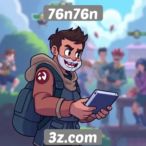 Experiência do usuário no site de jogos 76n76n